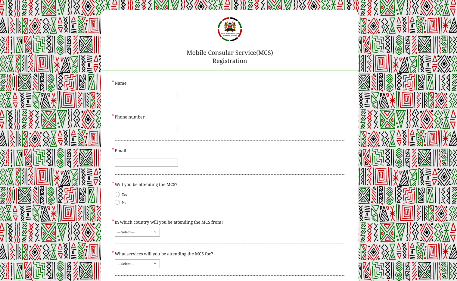 Mobile Consular Services Registration in France
